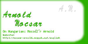 arnold mocsar business card